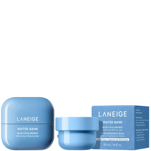 LANEIGE Water Bank Blue Hyaluronic Acid Intensive Moisturiser 50ml + Refill 50ml Bundle
