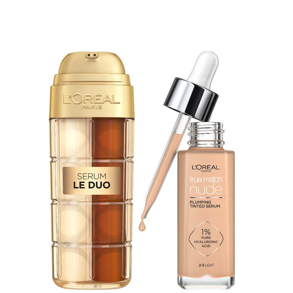 L'Oreal Paris Age Perfect Serum Le Duo 30ml & True Match Tinted Serum 30ml Bundle (Various Shades)