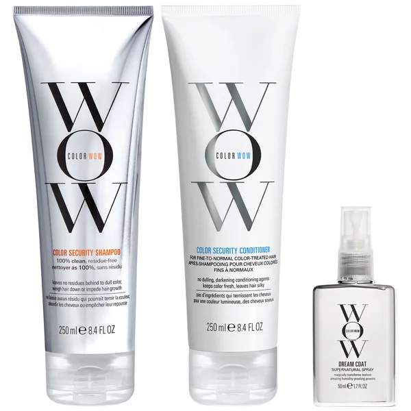 Color Wow Dream Clean Fine to Normal and Travel Dream Coat Supernatural Spray Trio