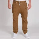 Brave Soul Men's Cuffed Chinos - Tobacco
