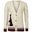 Moku Women's Boyfriend Collegic Cardigan - Cream
