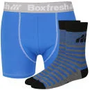 Boxfresh Männer Socken & Boxershorts Geschenkset - Blau
