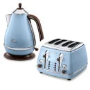 De'Longhi Icona Vintage 4 Slice Toaster and Kettle Bundle - Blue