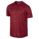 Nike Men's Printed Miler Short Sleeve Running T-Shirt - Gym Red