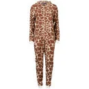 Sleepwear By Tom Franks Women's Micro Fleece Animal Onesie - Giraffe