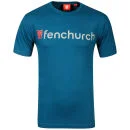 Fenchurch men's Jersey Word T-Shirt Pacific Blue/Ketchup Red/Paloma Grey