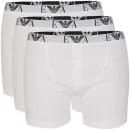 Emporio Armani Men's Button Fly 3-Pack Boxers - White