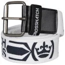 Crosshatch Men's Gamer Canvas Printed Belt - White/Navy