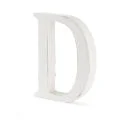 Nkuku Distressed Mango Wood Letters - Distressed White - D (15cm)
