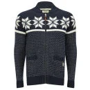 Jack & Jones Men's Rusty Zip Through Cardigan - Black Navy