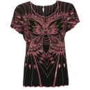 Sugarhill Boutique Woman's Disco Butterfly Top - Black/Pink/Gold