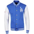 Majestic Men's LA Dodgers Thurman Fleece Letterman Jacket - Blue