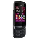 Nokia C2-02 Mobile Phone (Chrome Black)