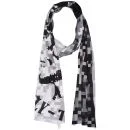 DIESEL CONTRAST PRINTED JERSEY SCARF