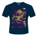 Star Wars Men's T-Shirt - DJ Yoda - Blue