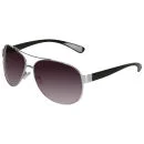 Bogota Oversized Aviator Sunglasses - Silver/Smoke