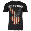 Amplified Men's US Playboy Bunny Crew Neck T-Shirt - Charcoal