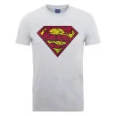 DC Comics Men's T-Shirt Superman Shatter Logo - Heather Grey
