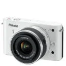 Nikon 1 J1 Compact System Camera with 10-30mm Lens Kit - White (10.1MP) 3 Inch LCD Refurbished