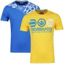 Crosshatch: Men's 2 - Pack Keswick & Cornerstone T-shirts - Daffodil/Imperial
