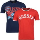 Catskill Men's 2-Pack USSR T-Shirts - Navy/Red