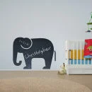 Elephant Vinyl Wall Art Chalkboard Decal for Kids and Children's Nursery (with Free Crab Decal)