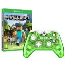 Rock Candy Green Wired Xbox One Controller + Minecraft