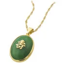 Jade Green Chinese Logo Pendant