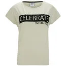 Vero Moda Women's Allison Slogan T-Shirt - Oatmeal