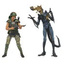 NECA Aliens Hicks Vs Battle Damaged Blue Warrior Action Figure 2-Pack