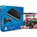 PS3: New Sony PlayStation 3 Slim Console (500 GB) - Black - Includes MotoGP 13