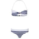 South Beach Women's Daphne Anchor Brooch Bikini - White