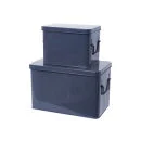 Metal Storage Box Set Of 2 - Anthracite Grey