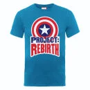 Marvel Avengers Assemble Captain America Project Rebirth Men's T-Shirt - Royal Blue