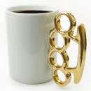 Knuckle Duster Mug - White and Gold