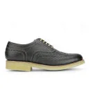 Grenson Men's Stanley Crepe Sole Brogues - Black Grain