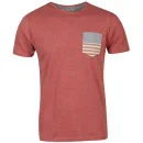 Brave Soul Men's Omar Pocket Print T-Shirt - Red