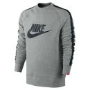 Nike Men's AW 77 Tape Logo Crew Neck Sweater - Grey