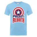 Marvel Avengers Assemble Captain America Project Rebirth Men's T-Shirt - Sky