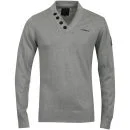 Firetrap Herren Tom Gingering Strickpulli - Grau Marl