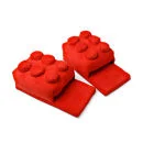 ThinkGeek Building Brick Slippers - Red