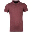 Brave Soul Men's Linux Polo Shirt with Pipe Print - Burgundy