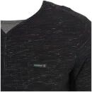 Dissident Men's Helter Mock Layered Long Sleeve Top - Black