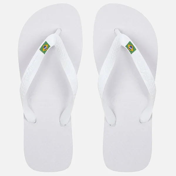 Havaianas Men's Brasil Logo Flip Flops - White