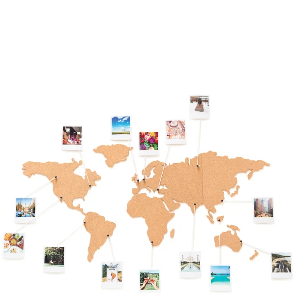 Cork Board World Travel Map