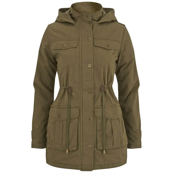 Brave Soul Women's Dallas Parka - Khaki