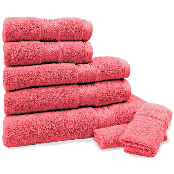 Restmor 100% Egyptian Cotton 7 Piece Supreme Towel Bale Set (500gsm) - Red