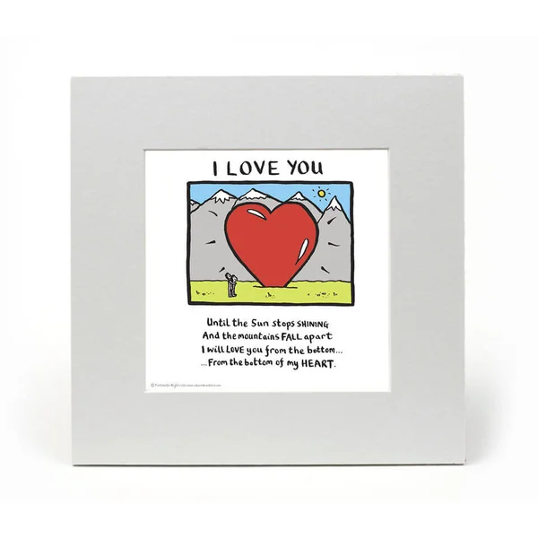 Edward Monkton I Love You Limitierte Ausgabe Kunstdruck