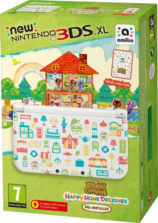 New Nintendo 3DS XL - Includes Animal Crossing: Happy Home Designer & amiibo Card