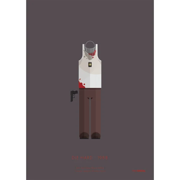Die Hard Costume Art Print - 14 x 11